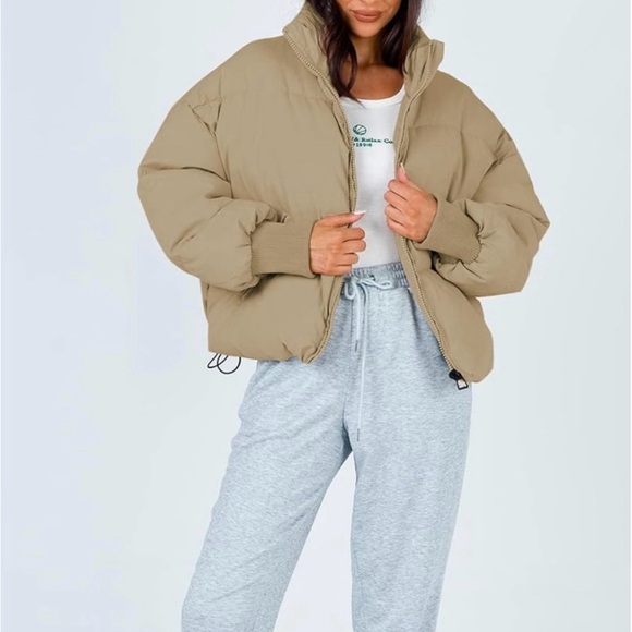 KYL Winter Puffer Jacket Oversized ZipUp Quilted Puffy Bubble Short Down Size XS - Picture 2 of 5